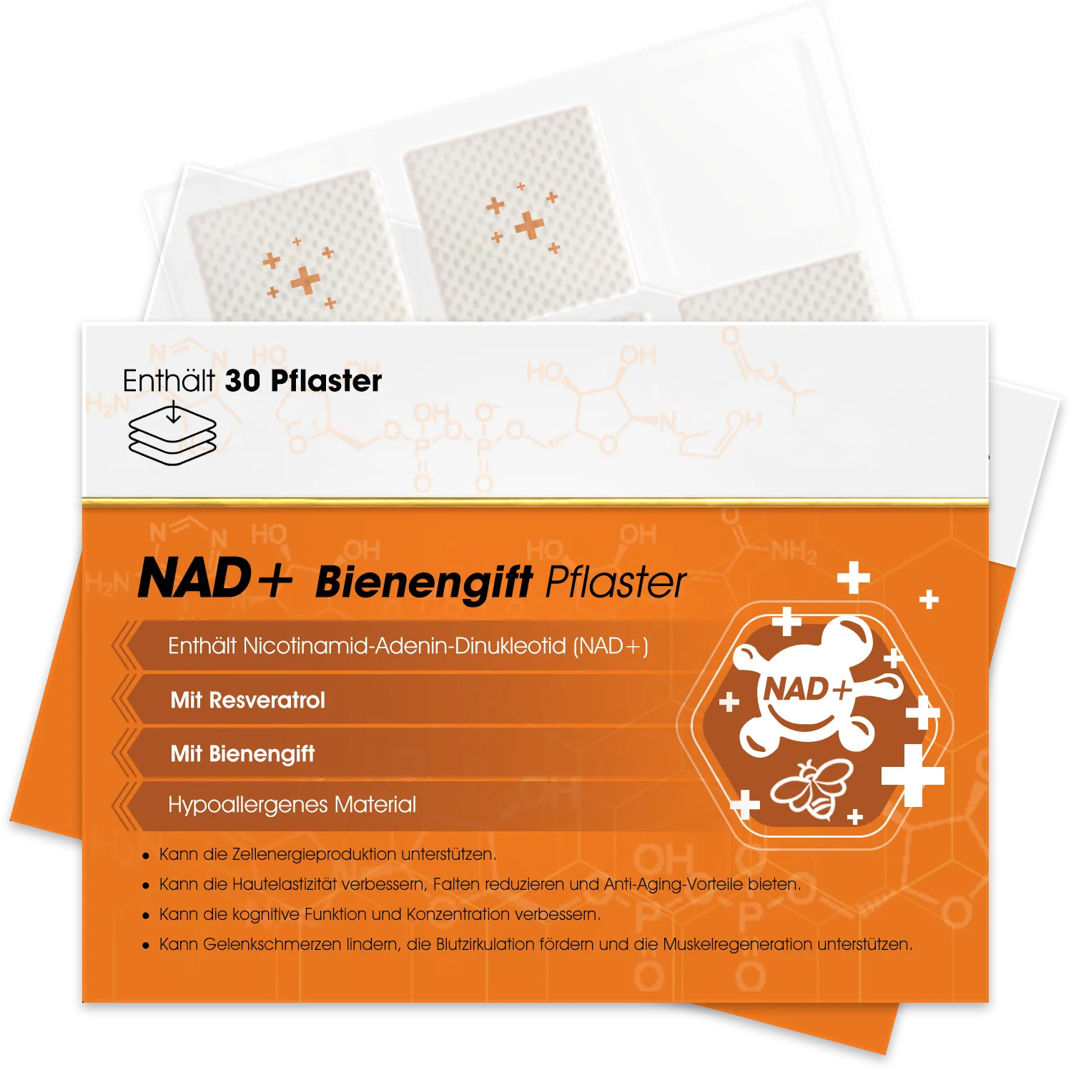 AnnieCare® NAD+⚡ Bienen-Gift Pflaster – Ultimative Hautverjüngung & Energie-Booster (Letzter Tag Rabatt: 70%)