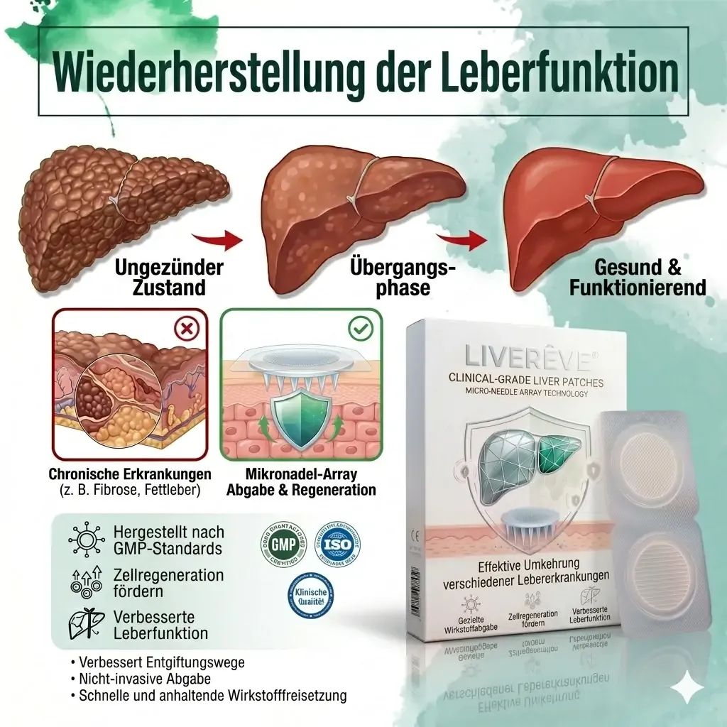 LIVERÊVE® Nano Microneedle Liver Support Patch - Powerful Liver Support - Detox & Repair - Lowers Blood Sugar and Lipids