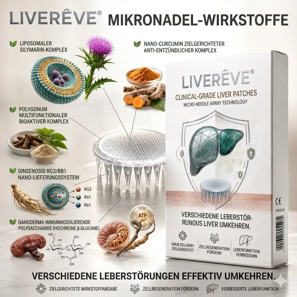LIVERÊVE® Nano Microneedle Liver Support Patch - Powerful Liver Support - Detox & Repair - Lowers Blood Sugar and Lipids