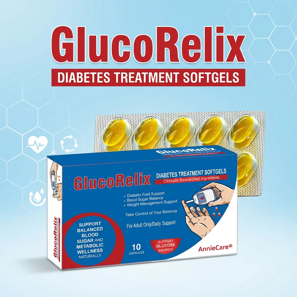 AnnieCare® GlucoRelix Diabetes Treatment Softgels ✅ Diabetic Foot Relief - Glucose Metabolism Support - Weight Control Support