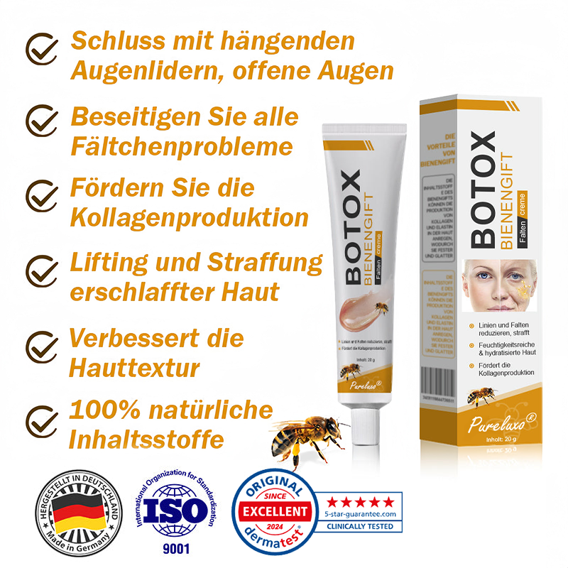 👨‍⚕️ Hergestellt in Deutschland - ✨Pureluxo® Botox Bienenvenom Faltenentfernungscreme