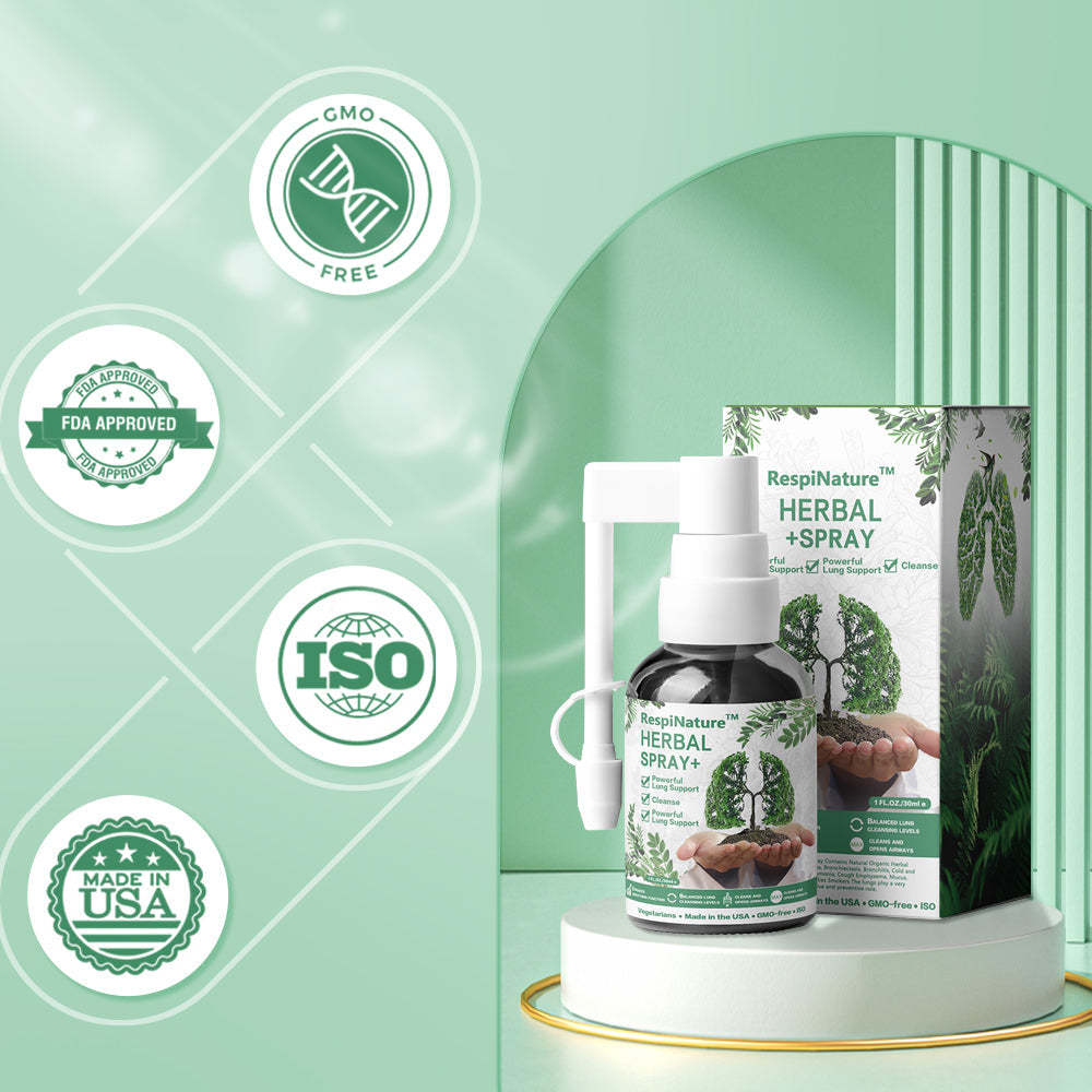 RespiNature™ Herbal Lung Cleanse Mist – Kraftvolle Lungenunterstützung, Reinigung und Atmung – Hergestellt in den USA – Kräuternebel