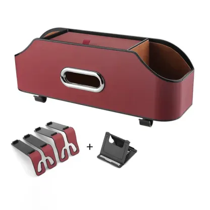 Multifunkčný úložný box do auta (pravá koža)