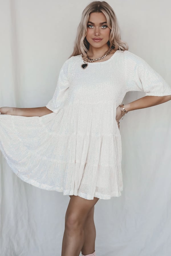 Ultima zi 75%-✨Sequin Baby Doll Dress Ultima zi 50%-✨Sequin Baby Doll Dress