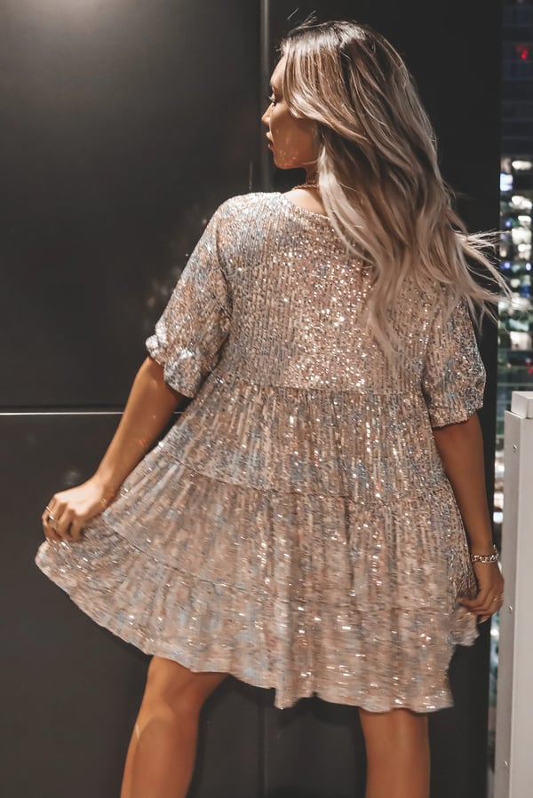 Ultima zi 75%-✨Sequin Baby Doll Dress Ultima zi 50%-✨Sequin Baby Doll Dress