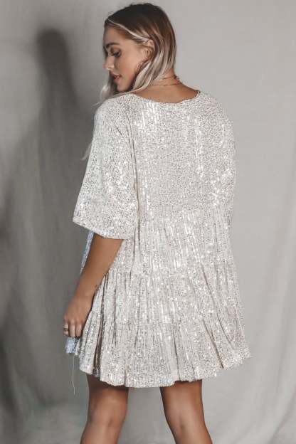 Ultima zi 75%-✨Sequin Baby Doll Dress Ultima zi 50%-✨Sequin Baby Doll Dress