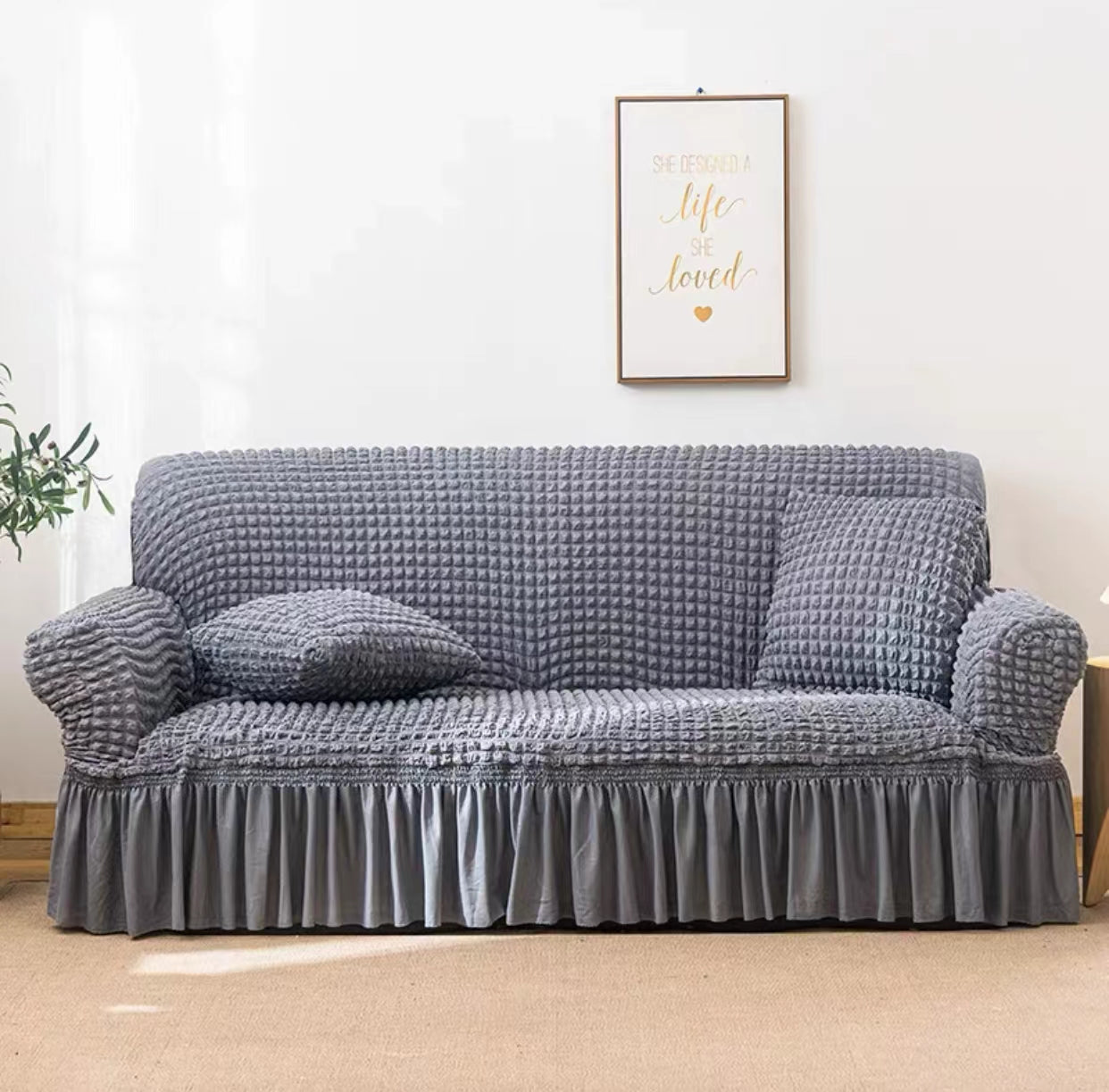 2023 Stretch Sofa Abdeckung all-inclusive Universal-Modelle, Blase Garn Sofa Abdeckung, Anti-Katzen-Kratzer vier Jahreszeiten universal
