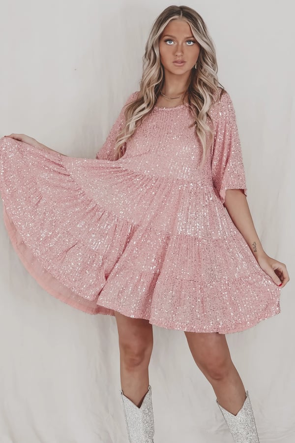 Ultima zi 75%-✨Sequin Baby Doll Dress Ultima zi 50%-✨Sequin Baby Doll Dress