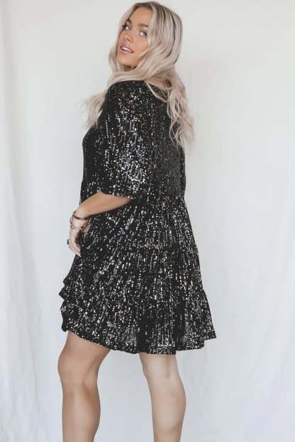 Ultima zi 75%-✨Sequin Baby Doll Dress Ultima zi 50%-✨Sequin Baby Doll Dress