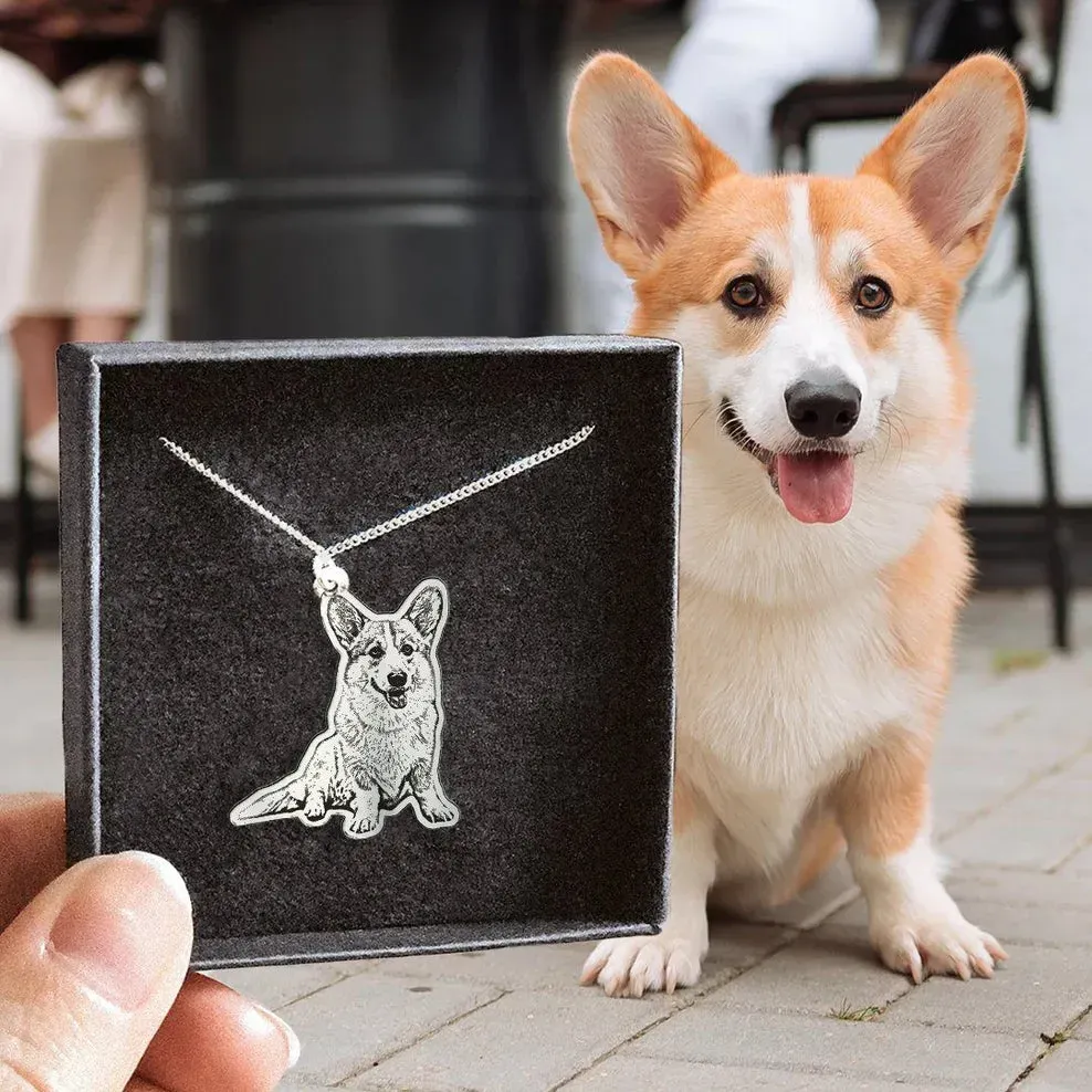 Colar/chaveiro com foto de animal de estimação personalizado