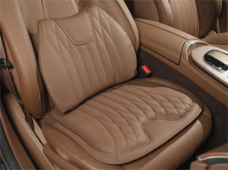 【53% off】 Възглавница за автомобилна седалка от естествена кожа и лумбална възглавница за седалка