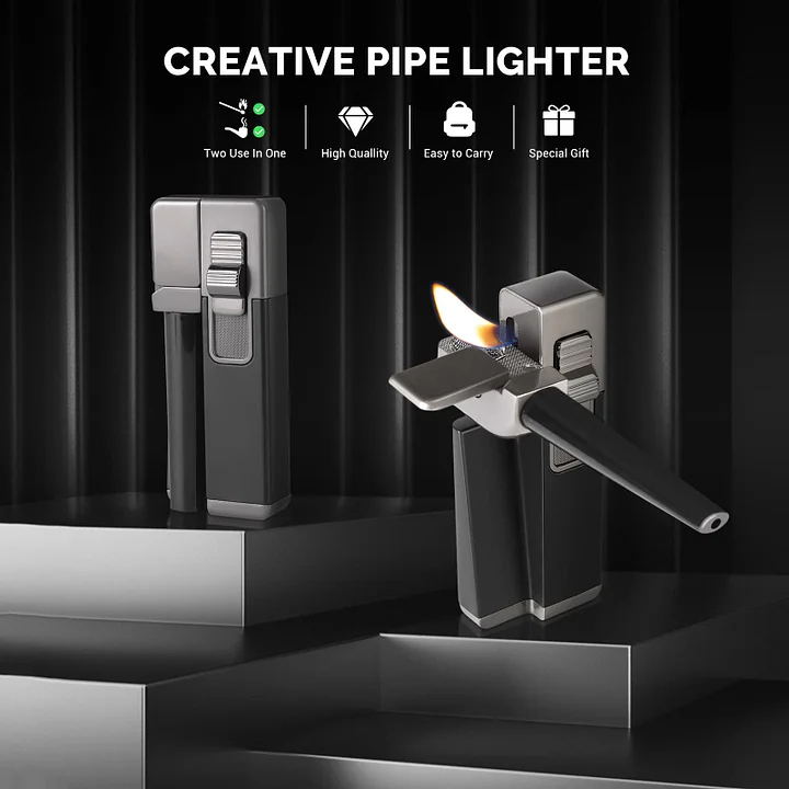 YUSUD Set 2 in 1 accendini portatili per tubi in metallo