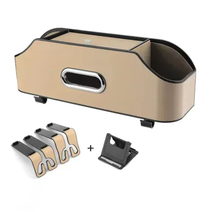 Multifunkčný úložný box do auta (pravá koža)