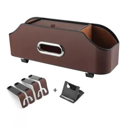 Multifunkčný úložný box do auta (pravá koža)