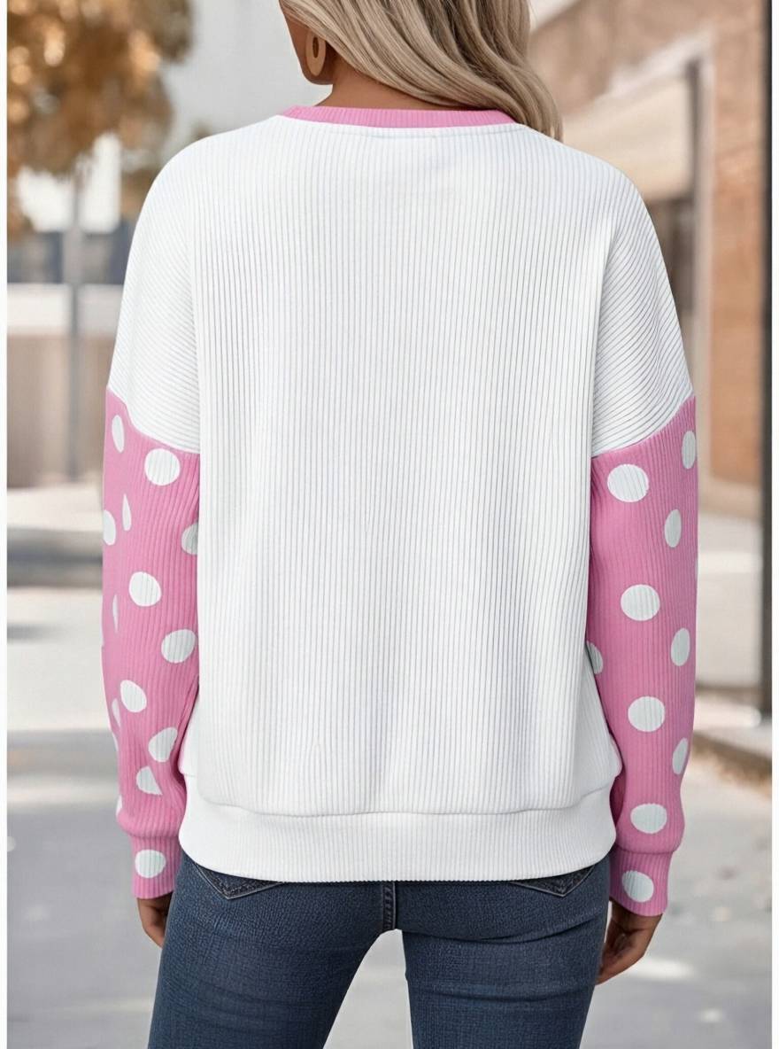  Santa Claus Print Round Neck   Sweatshirt