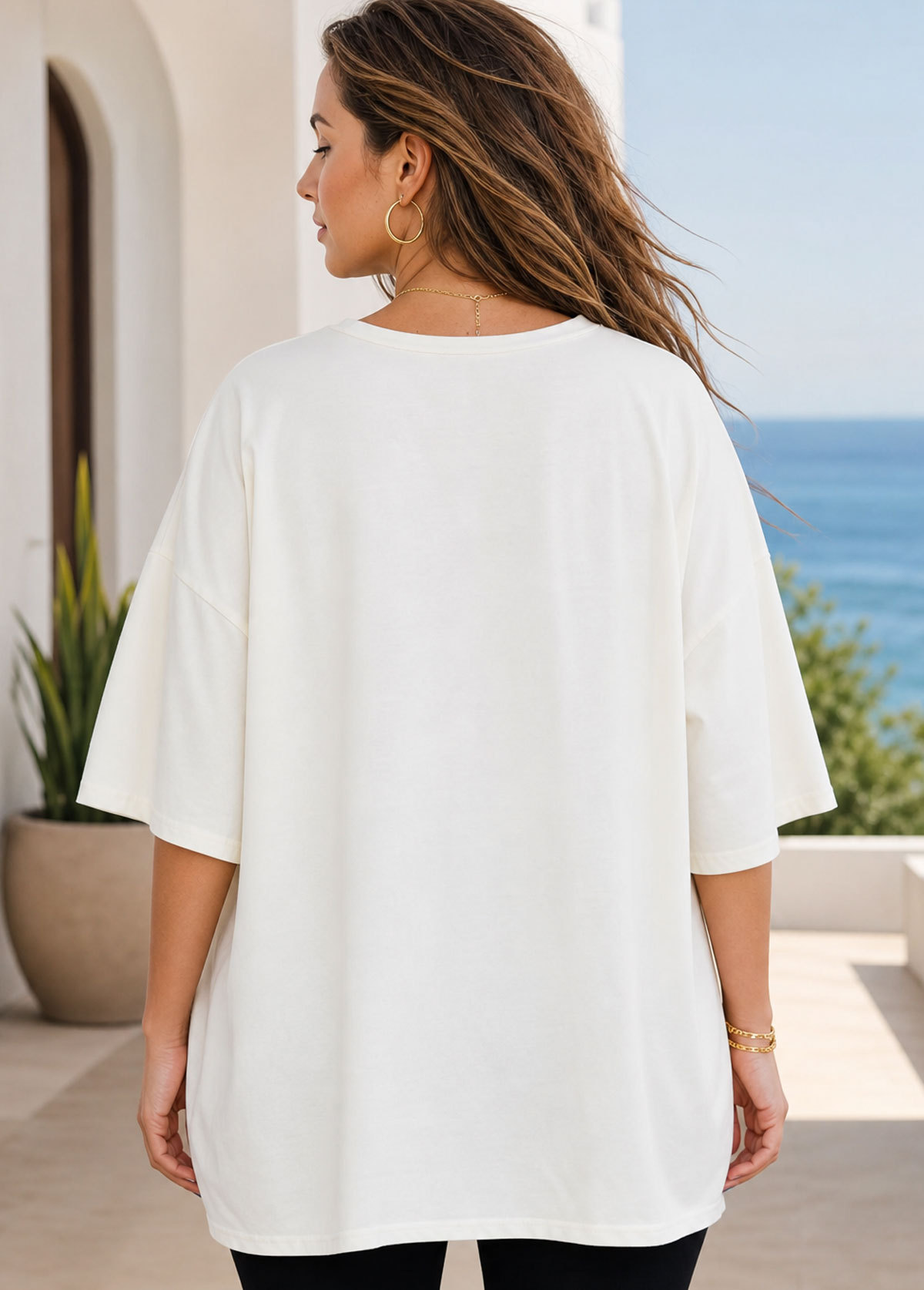 Off‑White Coquette Bow Jack‑O‑Lantern Oversized Short Sleeve T‑Shirt