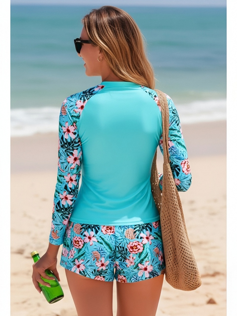 Patchwork Floral Print  Tankini Set