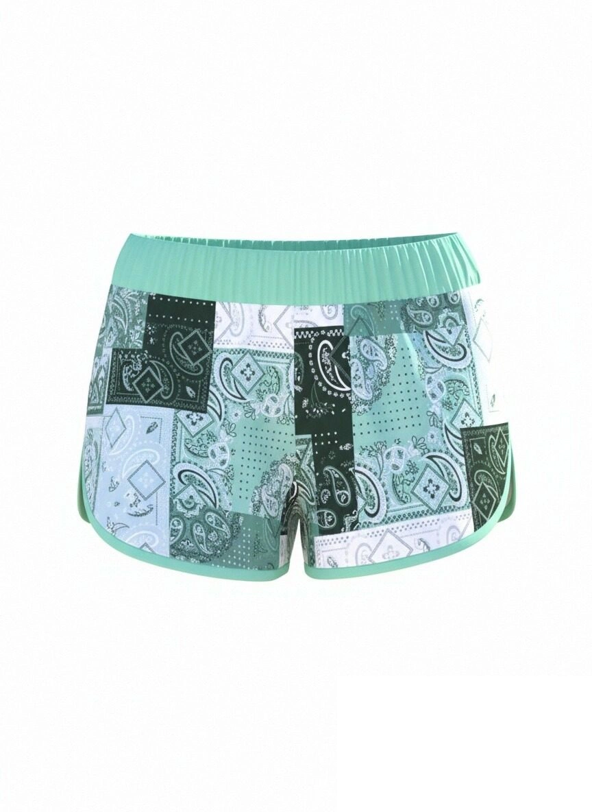 [Copy] Mid Waist Marine Life Print Swim Skirt