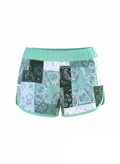 [Copy] Mid Waist Marine Life Print Swim Skirt