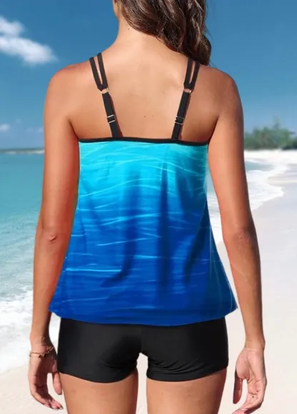 Mid Waisted Printed Tankini Set