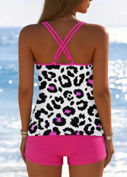 Mid Waisted Printed Tankini Set