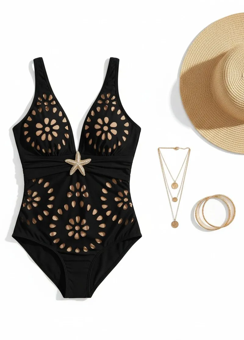 Sexy Star One Piece Swimsuit
