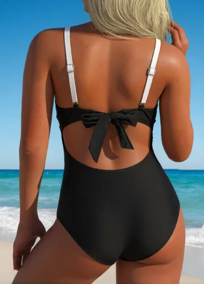 Black One Piece Swimwear