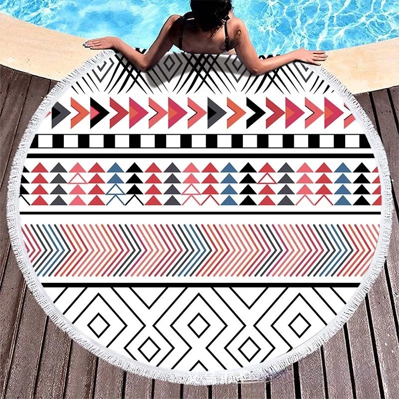 Printed Large Round Beach Blanket