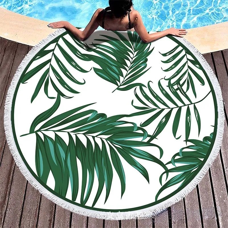 Printed Large Round Beach Blanket