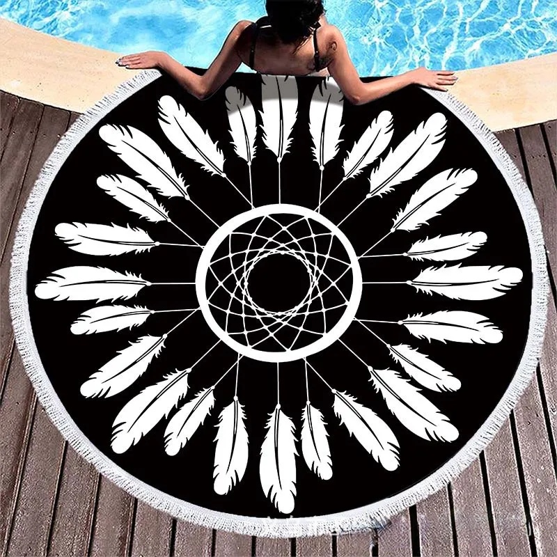 Printed Large Round Beach Blanket