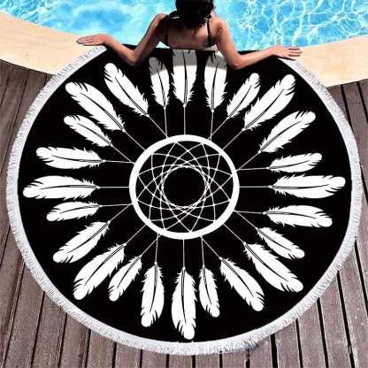 Printed Large Round Beach Blanket
