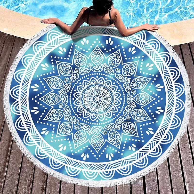 Printed Large Round Beach Blanket