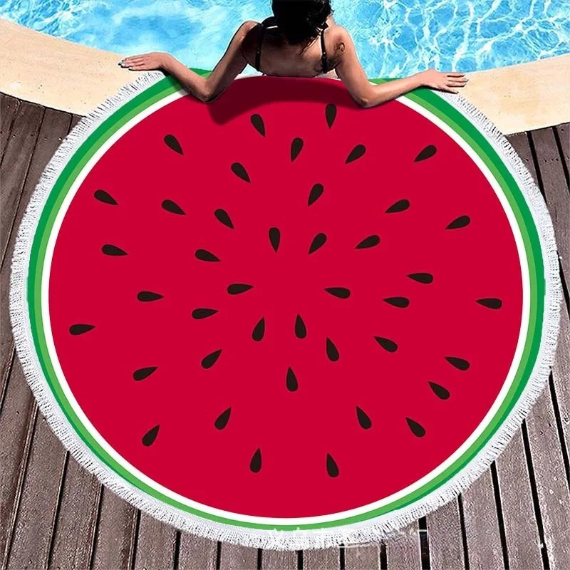 Printed Large Round Beach Blanket