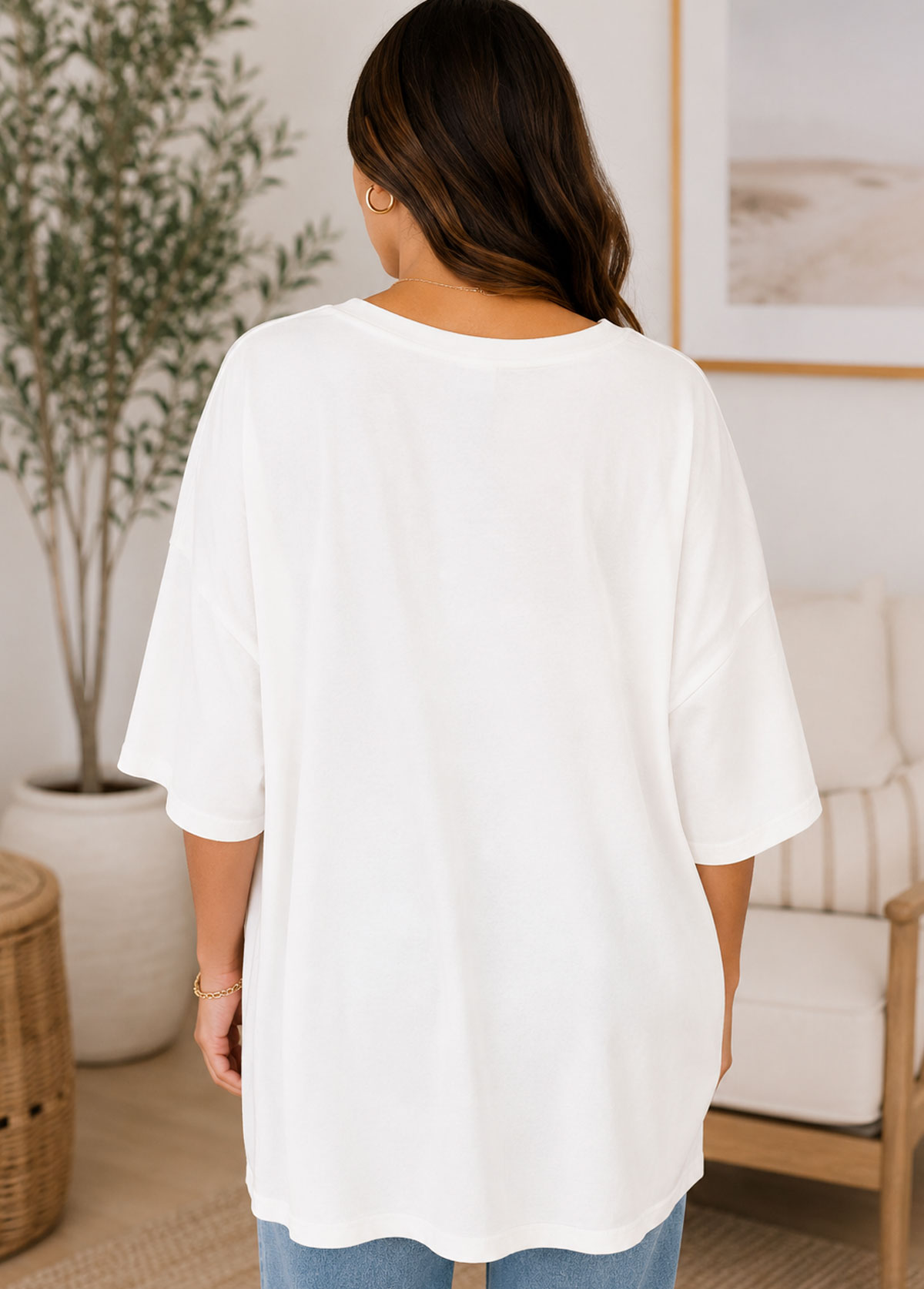 Just A Spooky Goose Graphic Oversized Short Sleeve T‑Shirt
