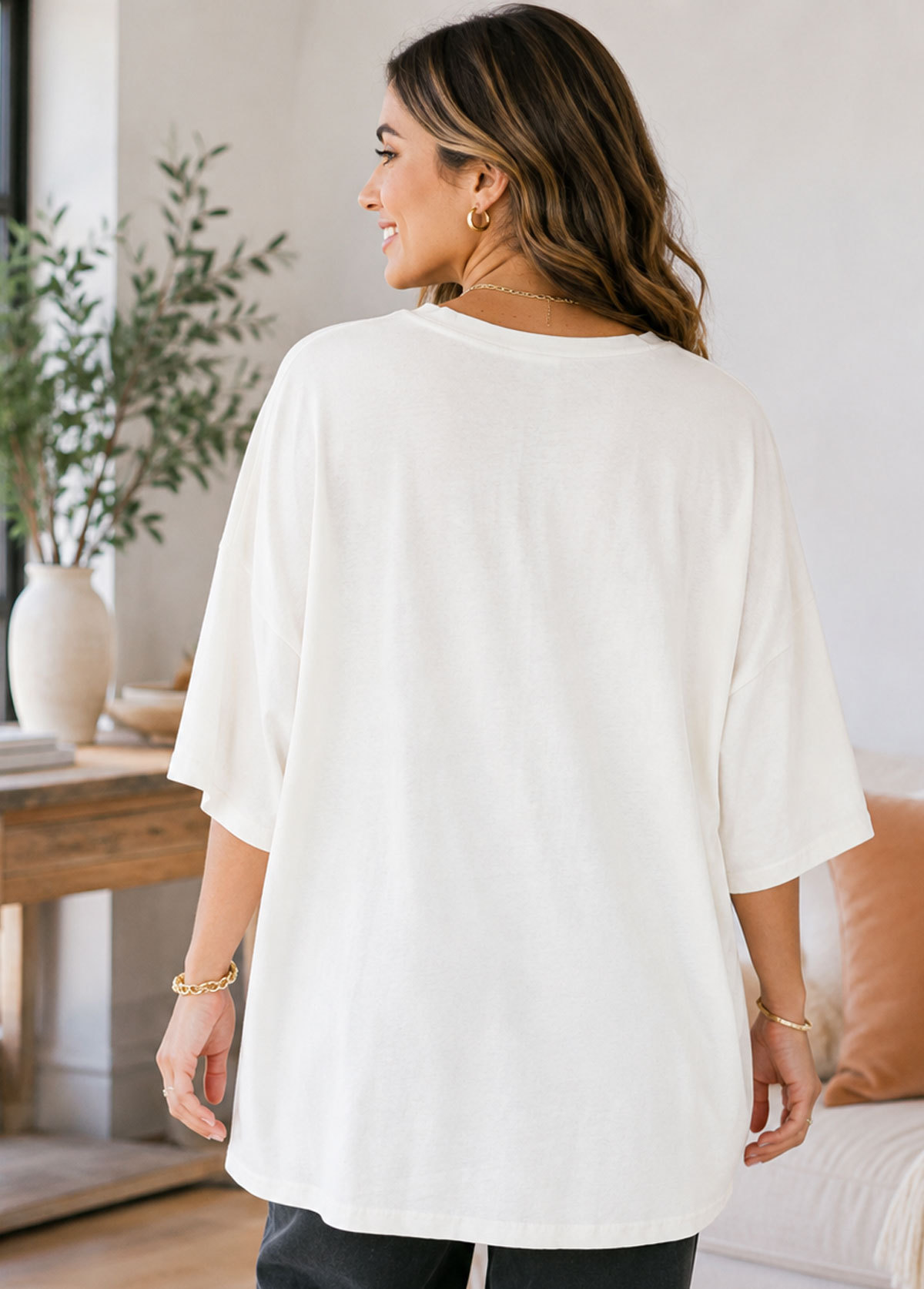 Women Halloween Spooky Goosey Oversized T-Shirt
