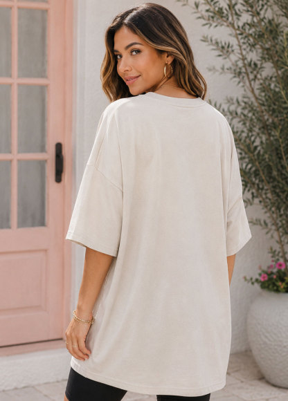 Women Fall Pumpkin Graphic Oversized T-Shirt