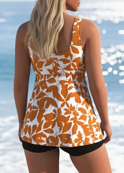 Tummy Coverage Floral Print  Tankini Set