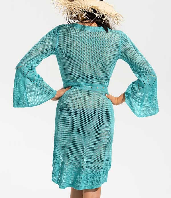 Solid Color V-Neck Sexy Cover-ups Swimsuits