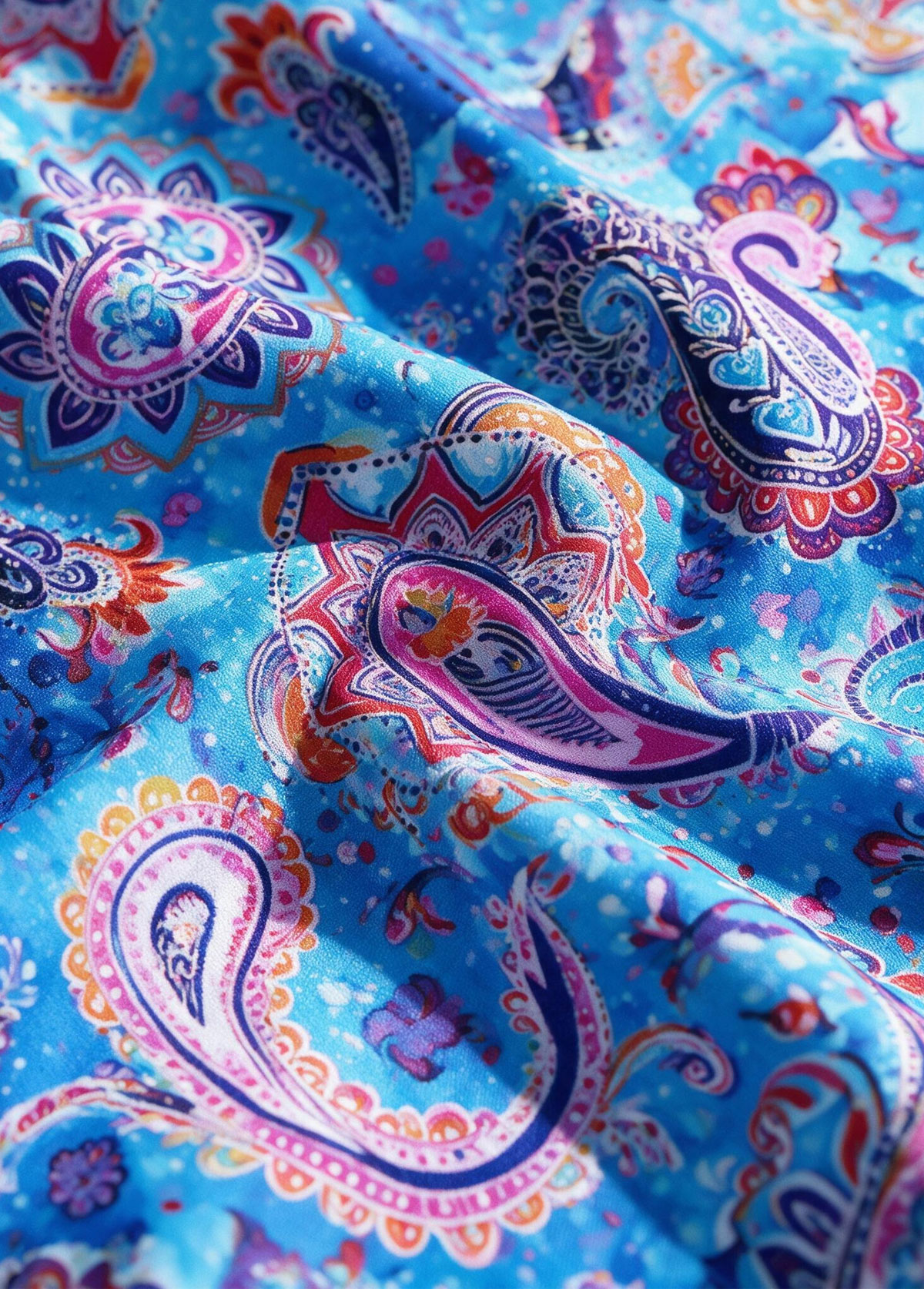 Paisley Print Double Strap Tankini Set