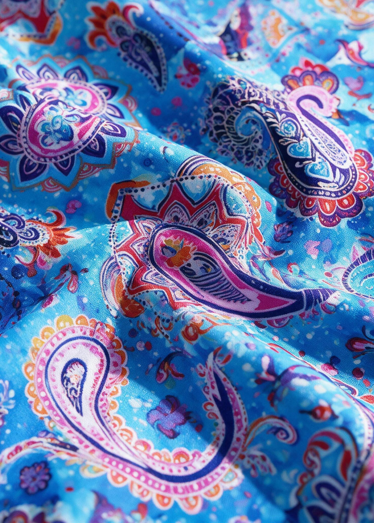 Paisley Print Double Strap Tankini Set