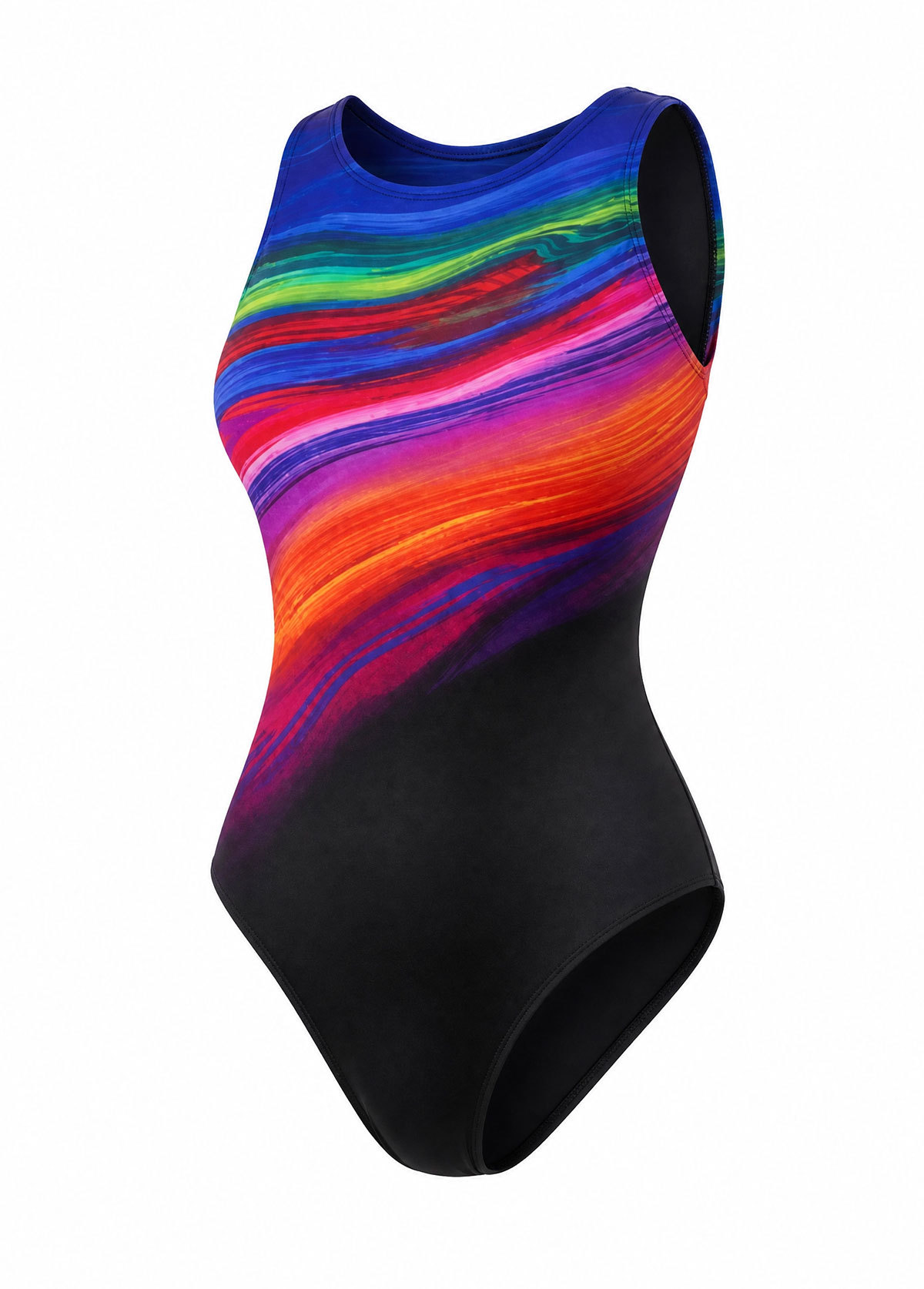 Chlorine Resistant High Neck One Piece Swimsuit