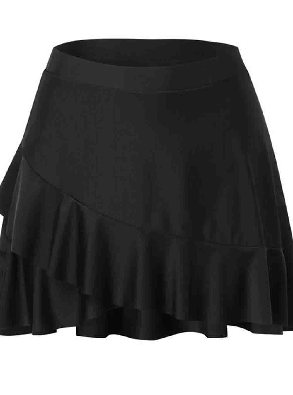Ruffle Swim Skirt With Built‑in Shorts