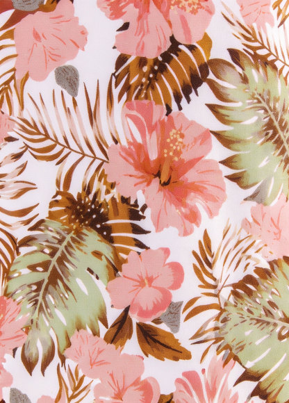 Tropical Floral Double Strap Tankini Set