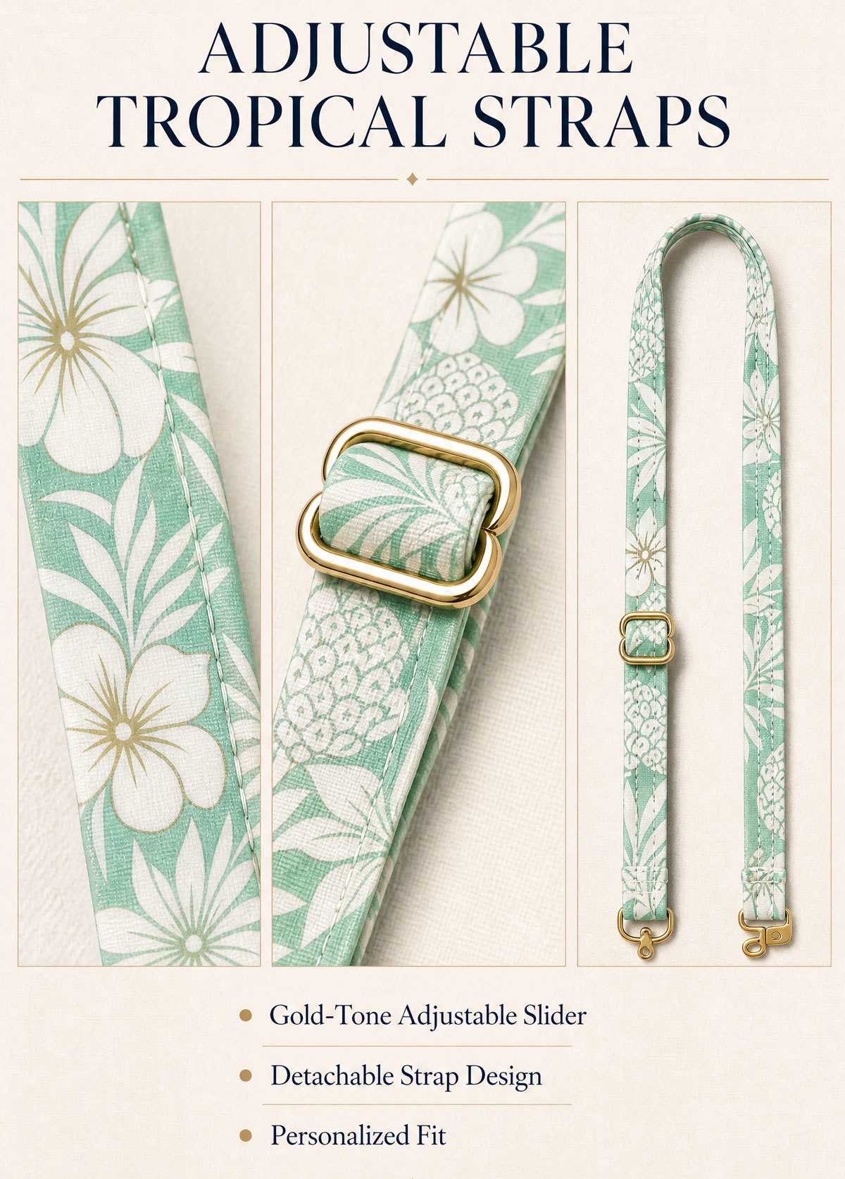 Mint Green Tropical Floral Convertible Strapless Swim Romper