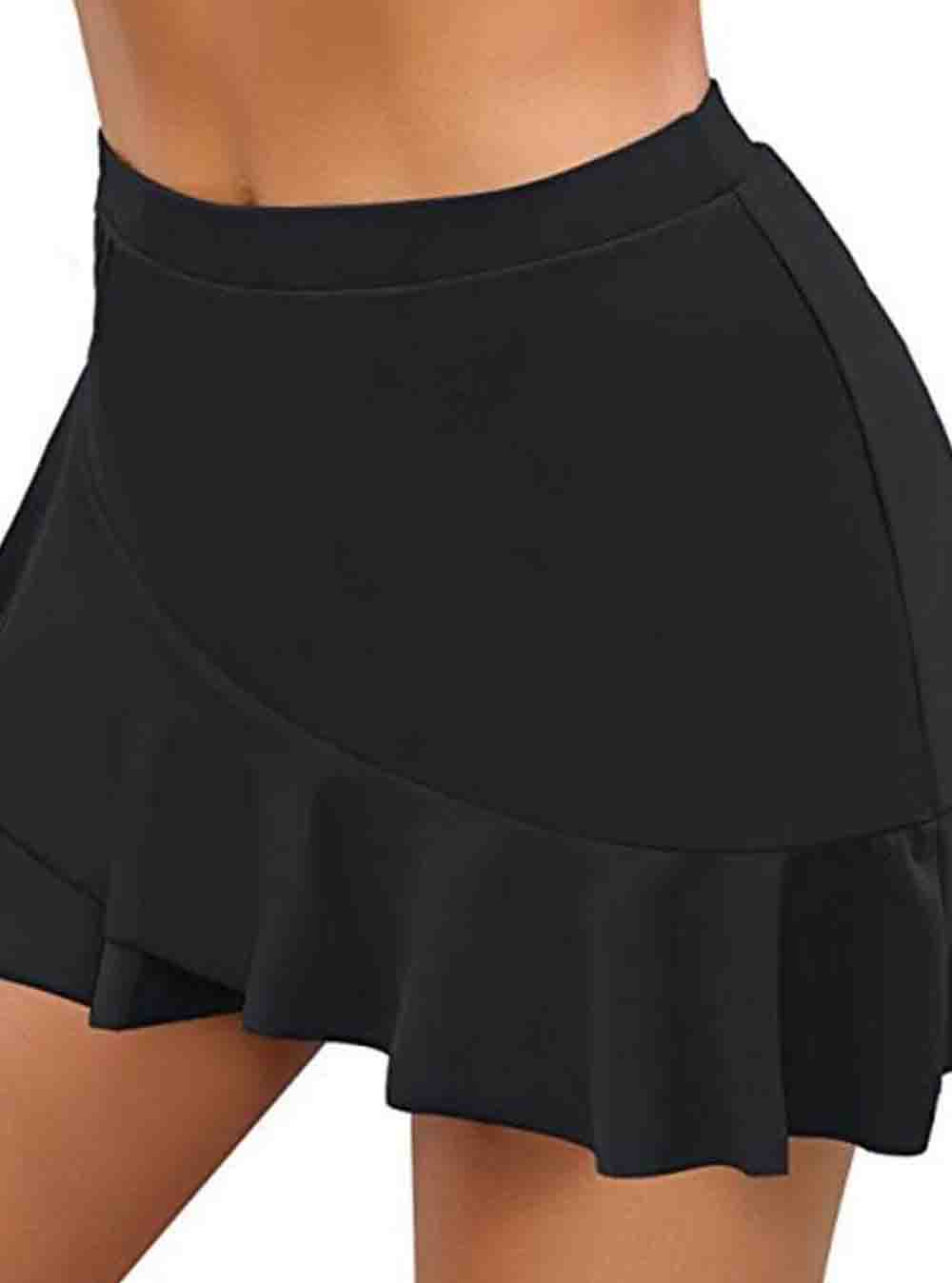 Ruffle Swim Skirt With Built‑in Shorts