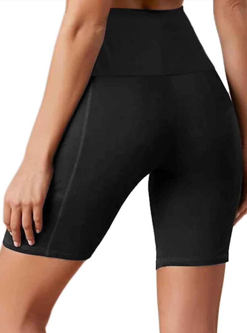 High Waist Swim Shorts With Side Pockets