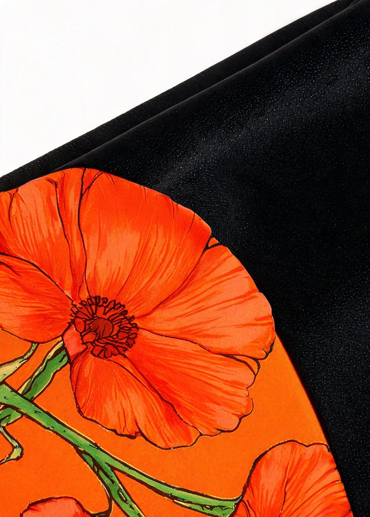 Orange Floral Print Skirted One Piece Swimsuit