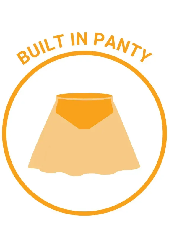  Hem Mid Waist Printed Swim Skirt