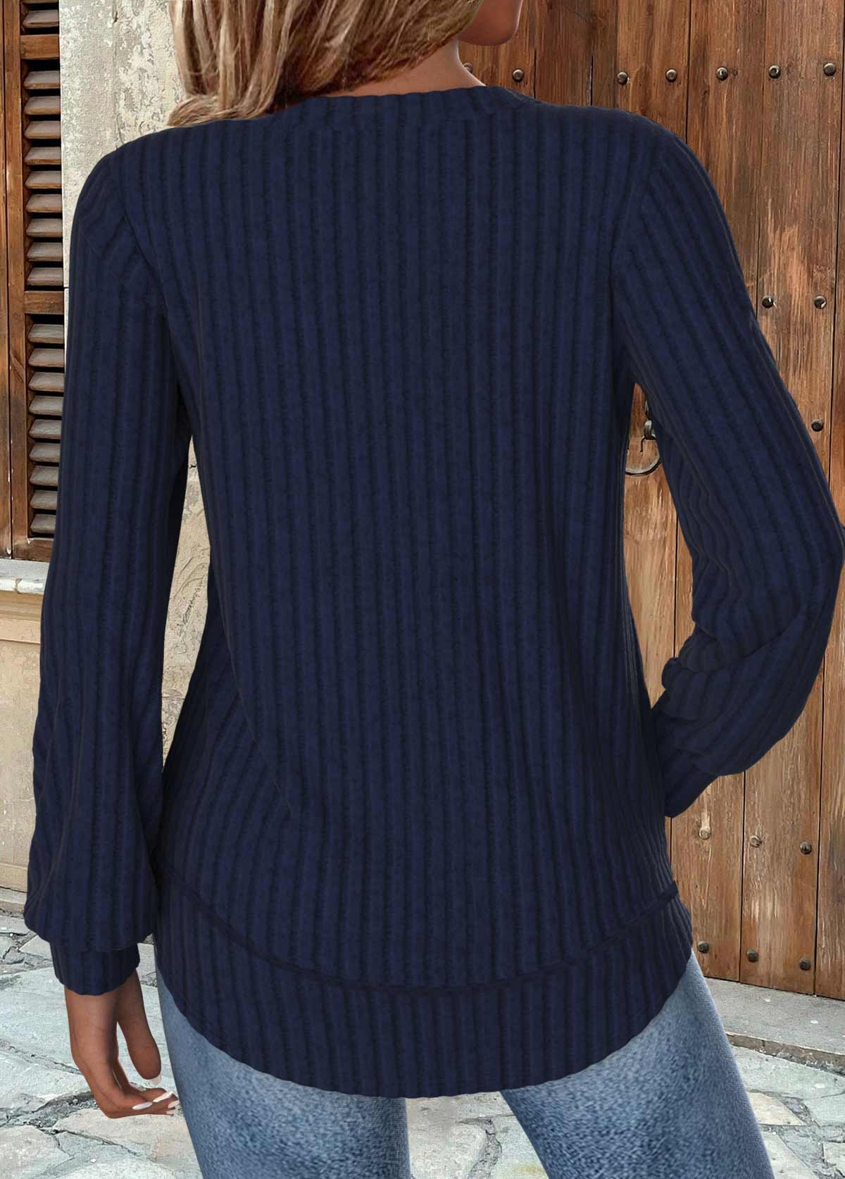 Long Sleeve Round Neck Sweatshirt