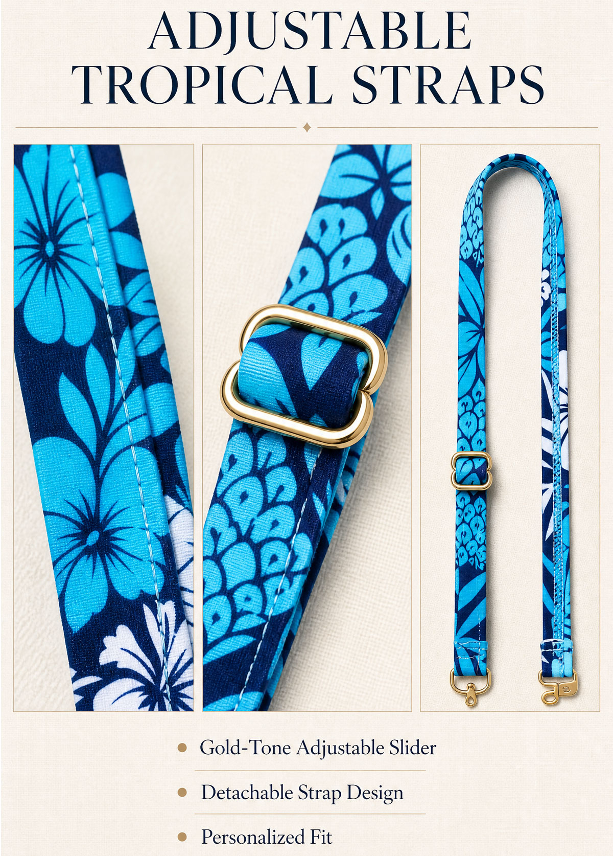 2-in-1 Tropical Pineapple Print Removable Strap Romper